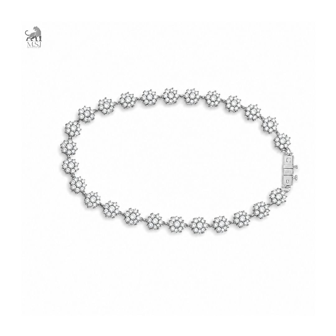 Florévia Bloom Diamond Bracelet in white gold