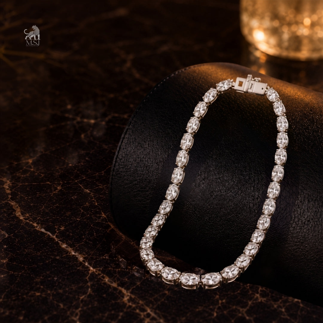 Elaris Marquise Bloom Diamond Bracelet - lab-grown diamond bracelet, styled product photo