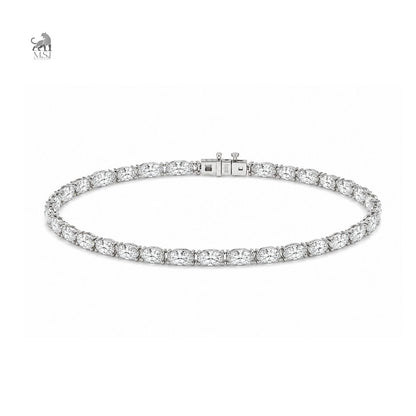 Elaris Marquise Bloom Diamond Bracelet in white gold