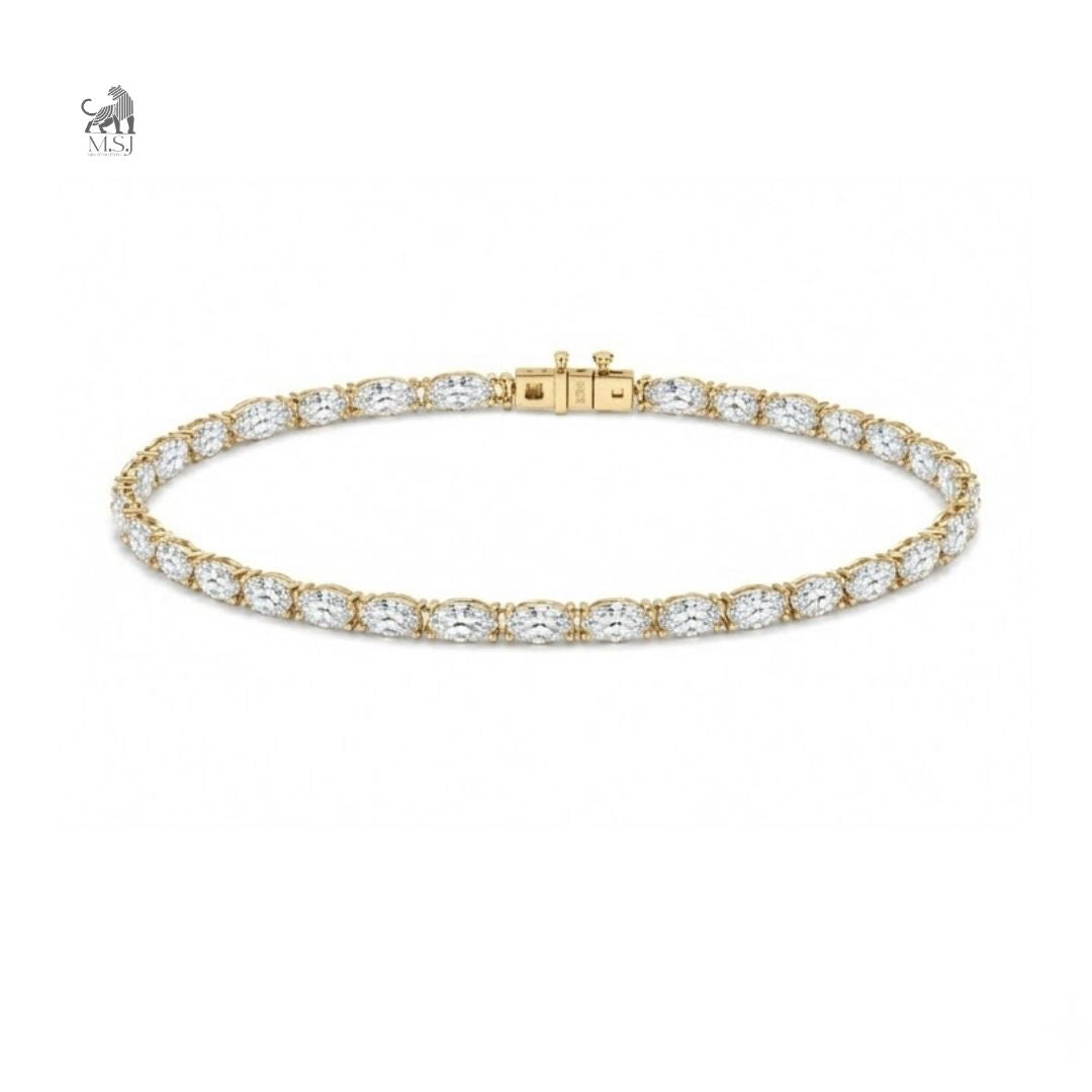 Elaris Marquise Bloom Diamond Bracelet in yellow gold
