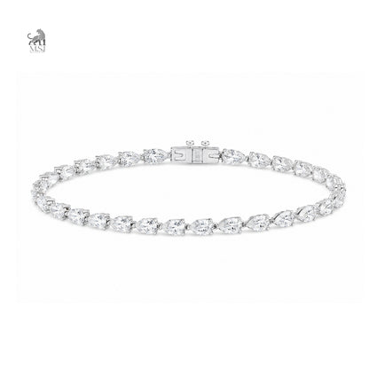 Seraphine Pear Diamond Bracelet in white gold