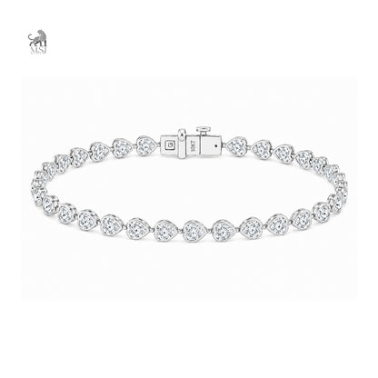 Améthra Heartline Diamond Bracelet in white gold