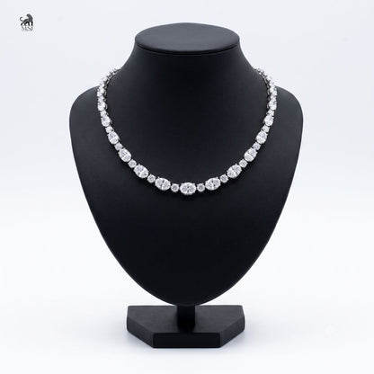 Celestine Graduated Diamond Necklace in white gold