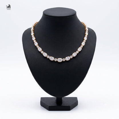 Celestine Graduated Diamond Necklace in yellow gold
