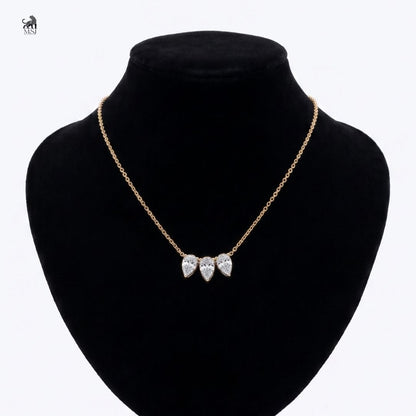 Trivelle Pear Drop Diamond Necklace in yellow gold