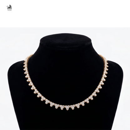 Celestial Petal Diamond Necklace in yellow gold