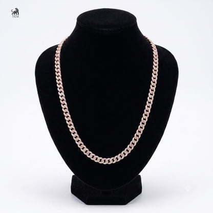 Luxe Interwoven Cuban Link Necklace in rose gold