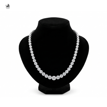 Radiant Graduated Diamond Necklace in white gold