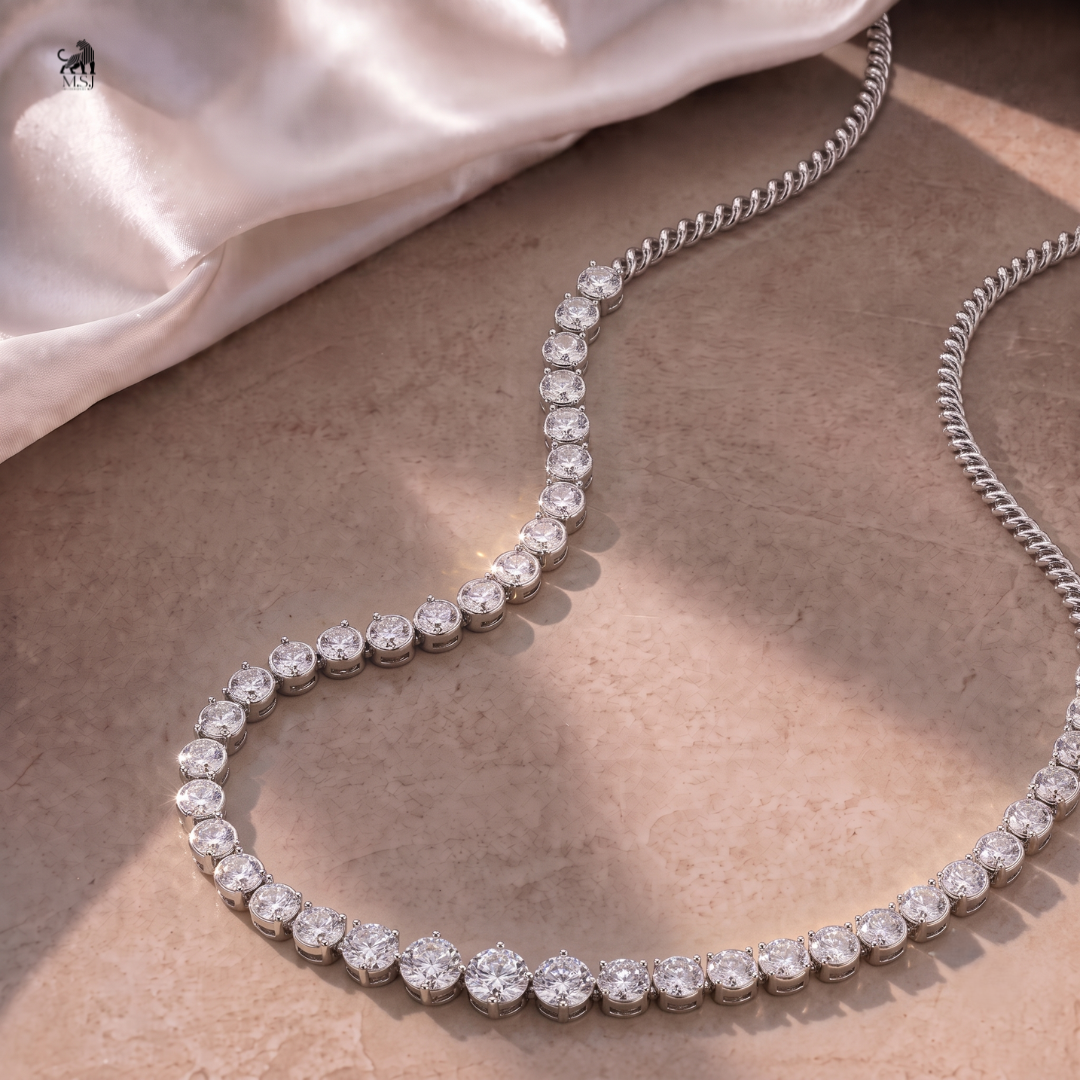Radiant Rope Diamond Necklace - lab-grown diamond necklace, styled product photo