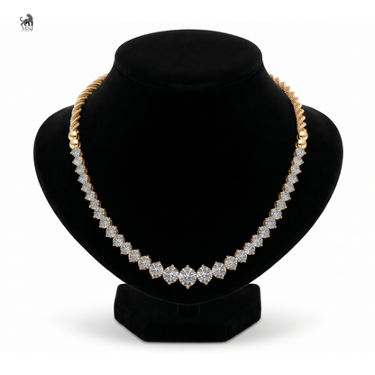 Radiant Rope Diamond Necklace in yellow gold