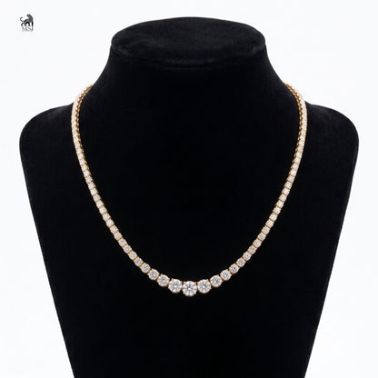 Aurelia Graduated Diamond Necklace in yellow gold