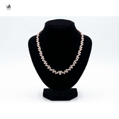 Elara Bloom Diamond Necklace in rose gold