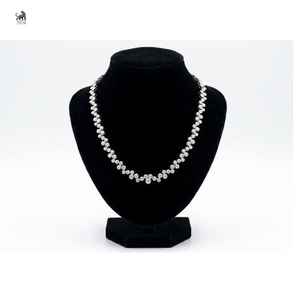 Elara Bloom Diamond Necklace in white gold