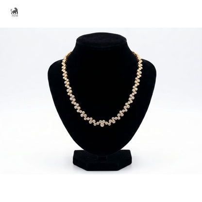 Elara Bloom Diamond Necklace in yellow gold