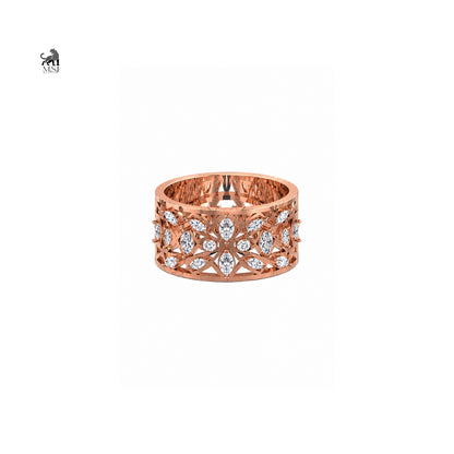 The Mosaic Heritage Band in rose gold