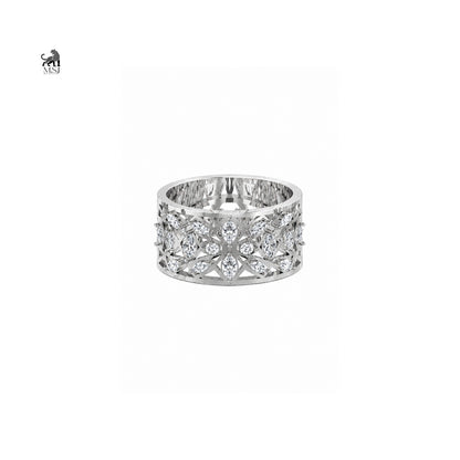 The Mosaic Heritage Band in white gold