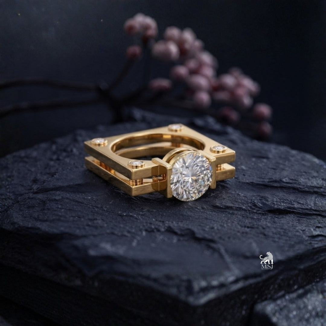 The Architectural Solitaire Ring