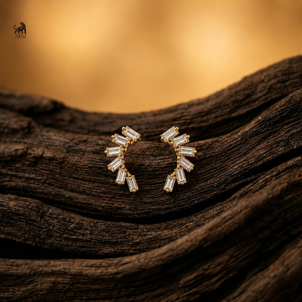 The Baguette Arc Studs