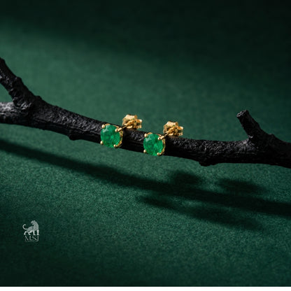 The Emerald Solitaire Studs