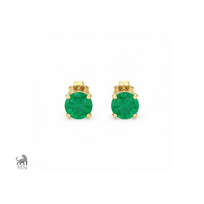 The Emerald Solitaire Studs