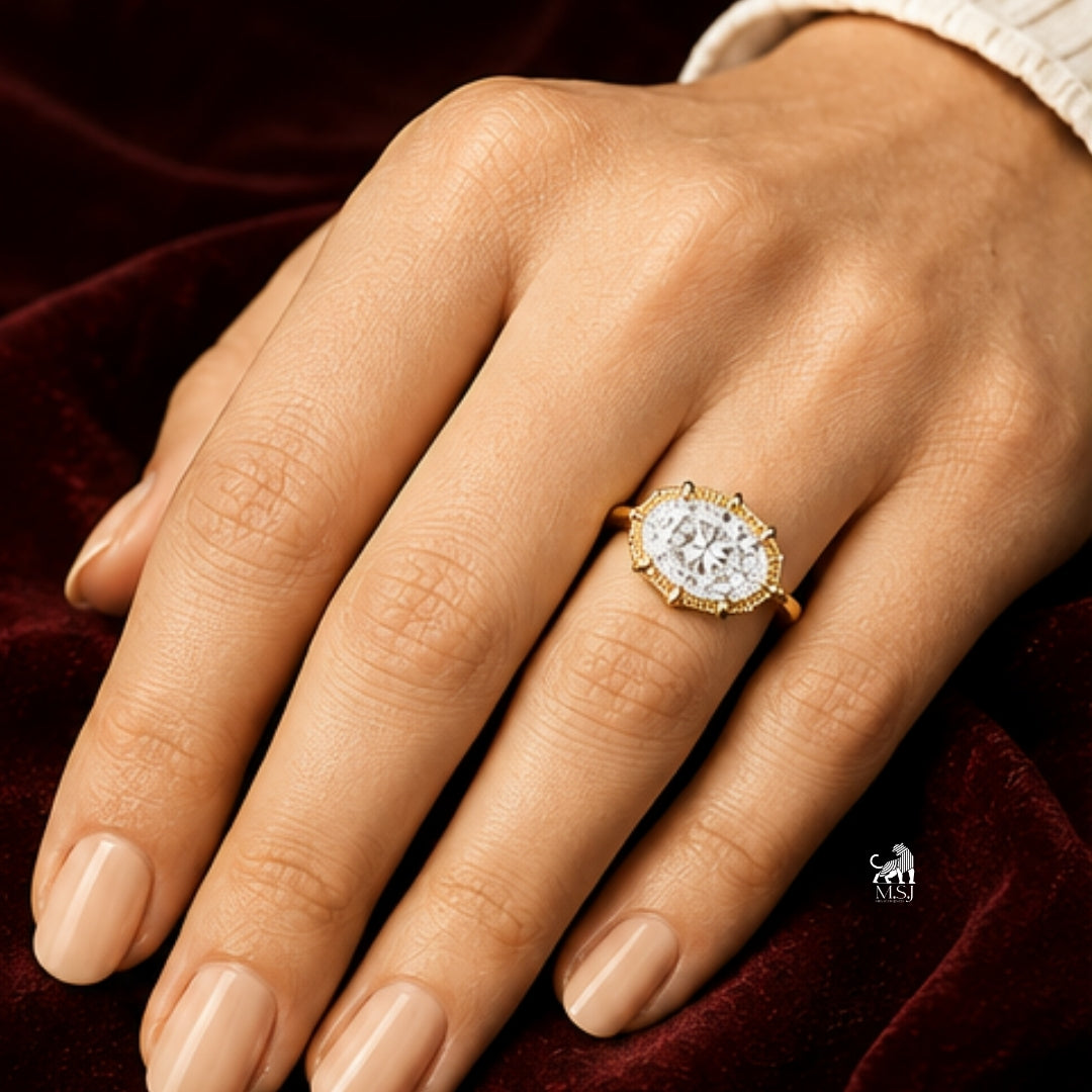 The Oval Milgrain Halo