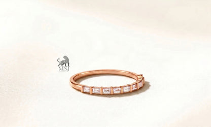 Octavia Emerald-Cut Diamond Band