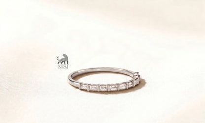 Octavia Emerald-Cut Diamond Band