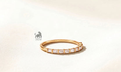 Octavia Emerald-Cut Diamond Band