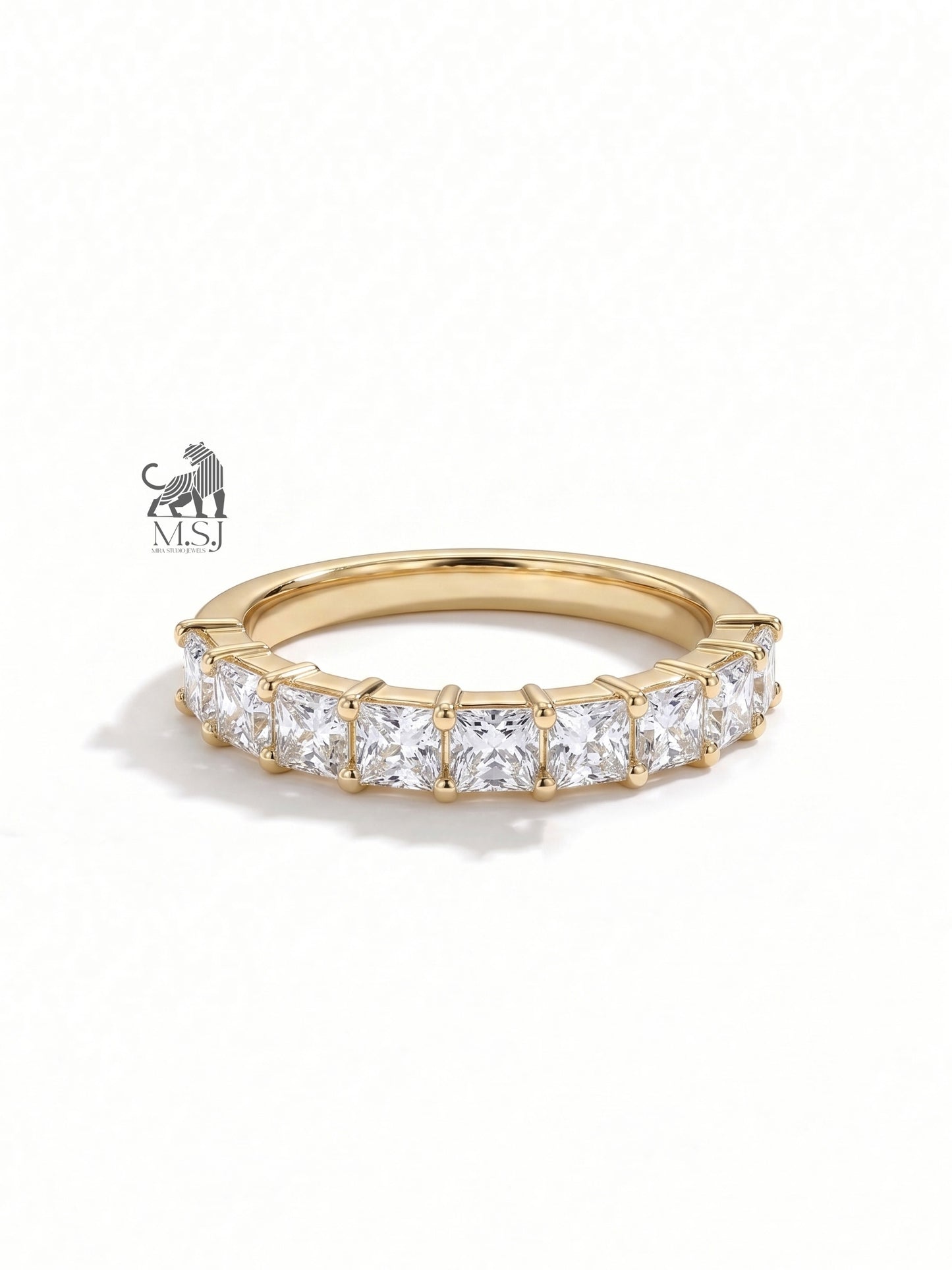 Radiant Diamond Wedding Band