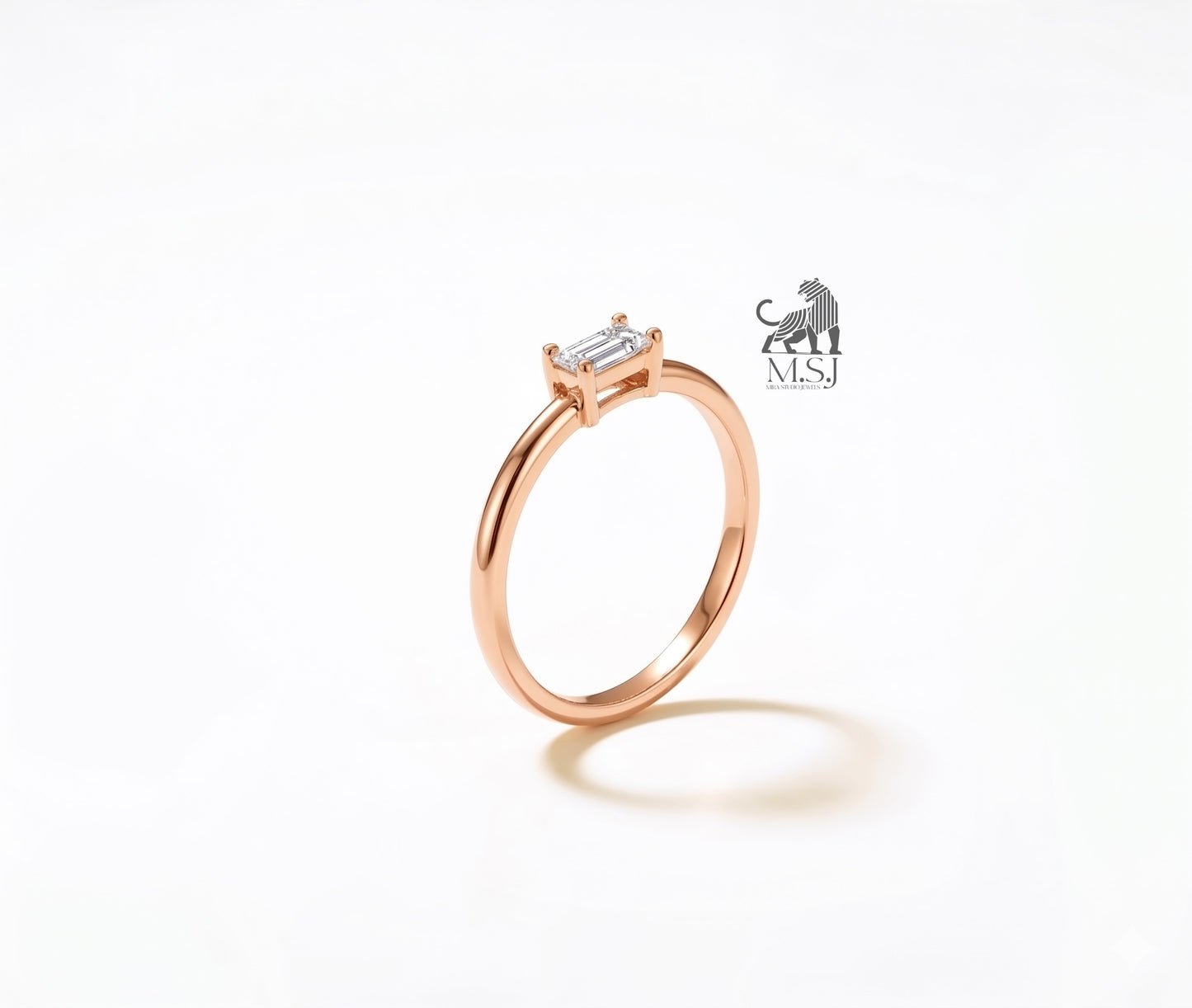 Astra Baguette Solitaire Ring