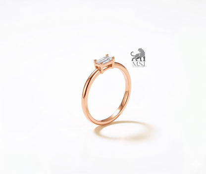 Astra Baguette Solitaire Ring