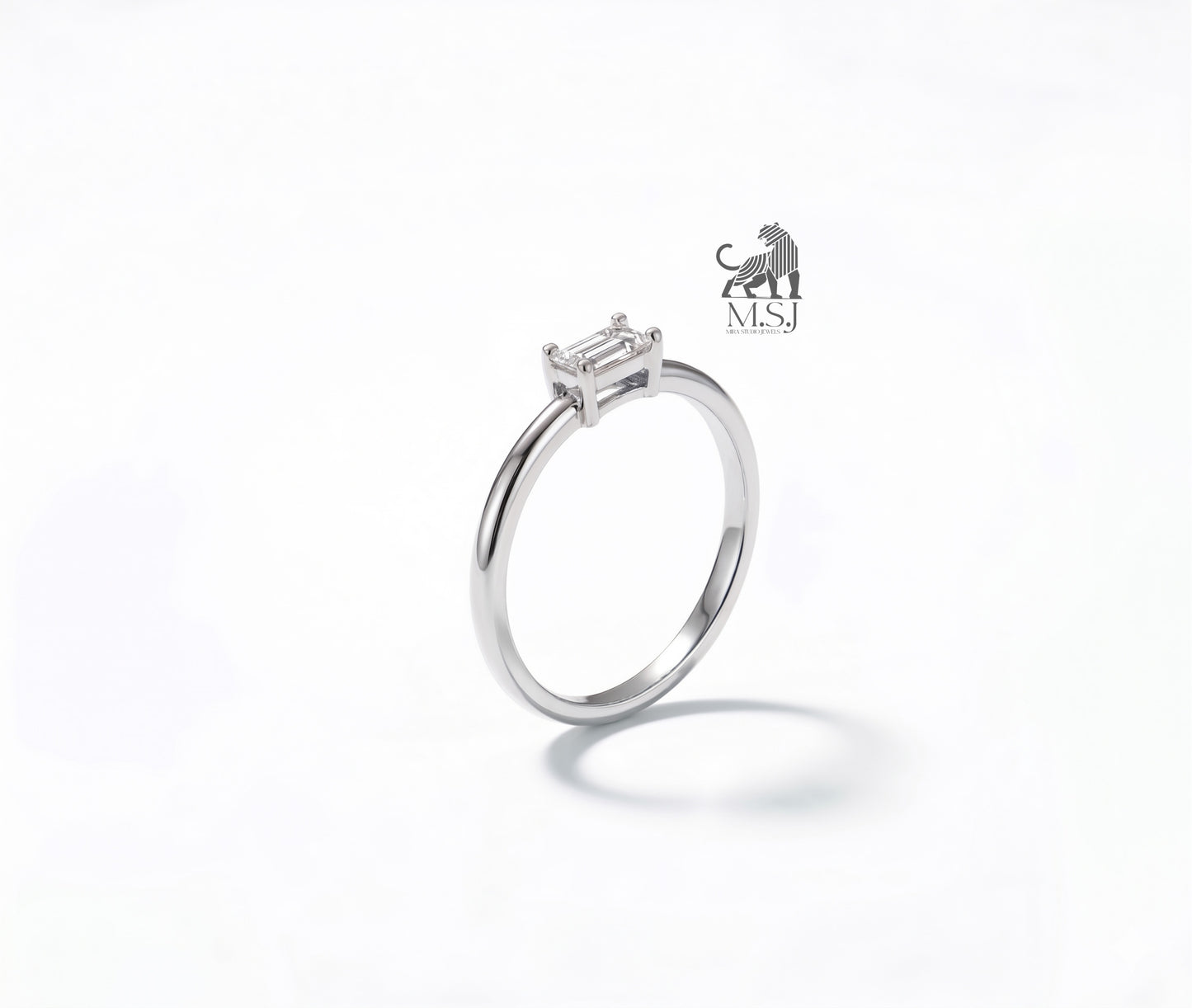 Astra Baguette Solitaire Ring