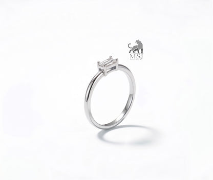 Astra Baguette Solitaire Ring