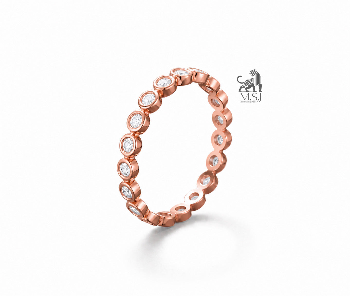 Luna Bezel Diamond Band
