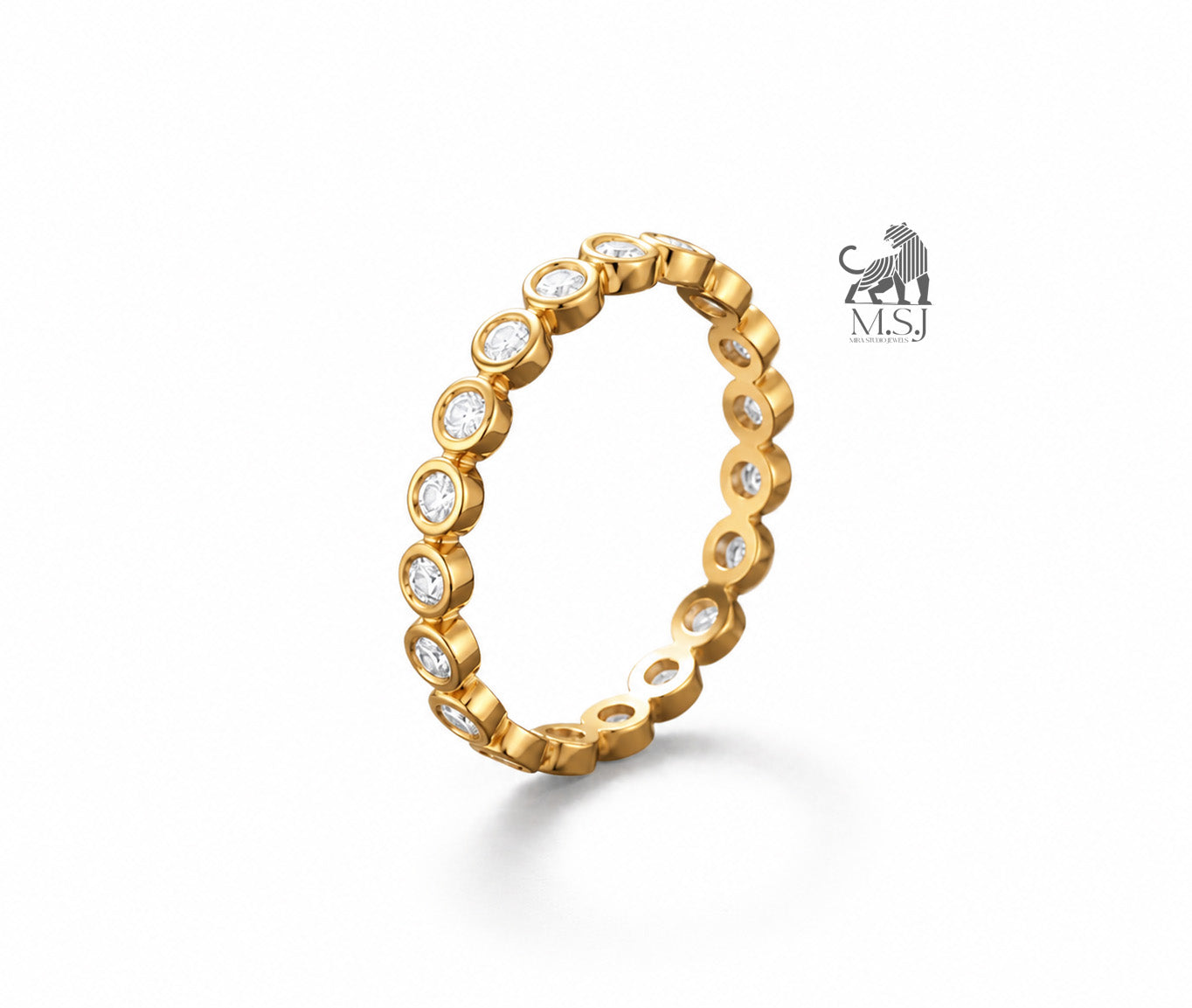 Luna Bezel Diamond Band