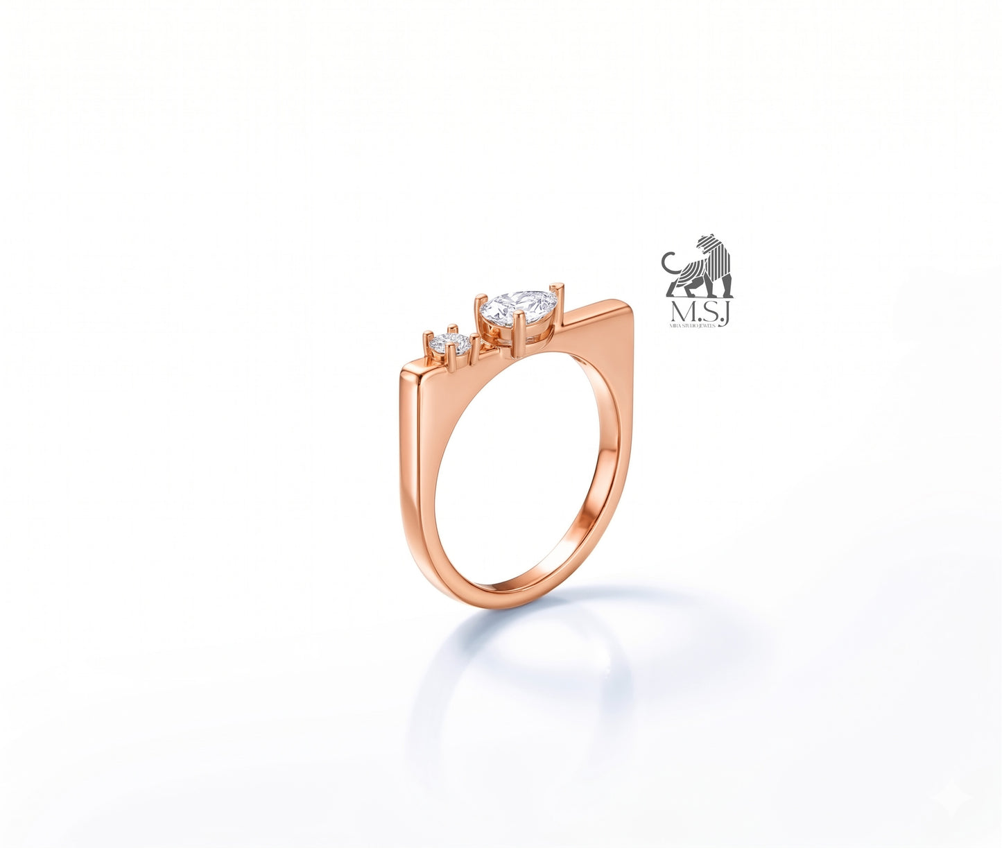 Marquise Diamond Three-Stone Ring