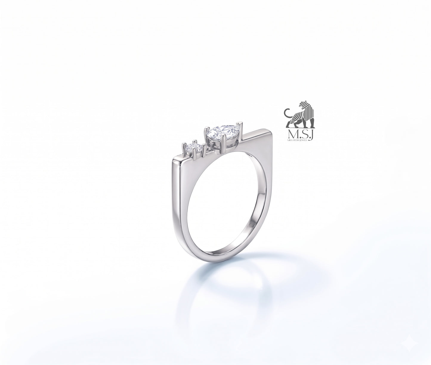 Marquise Diamond Three-Stone Ring