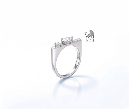 Marquise Diamond Three-Stone Ring