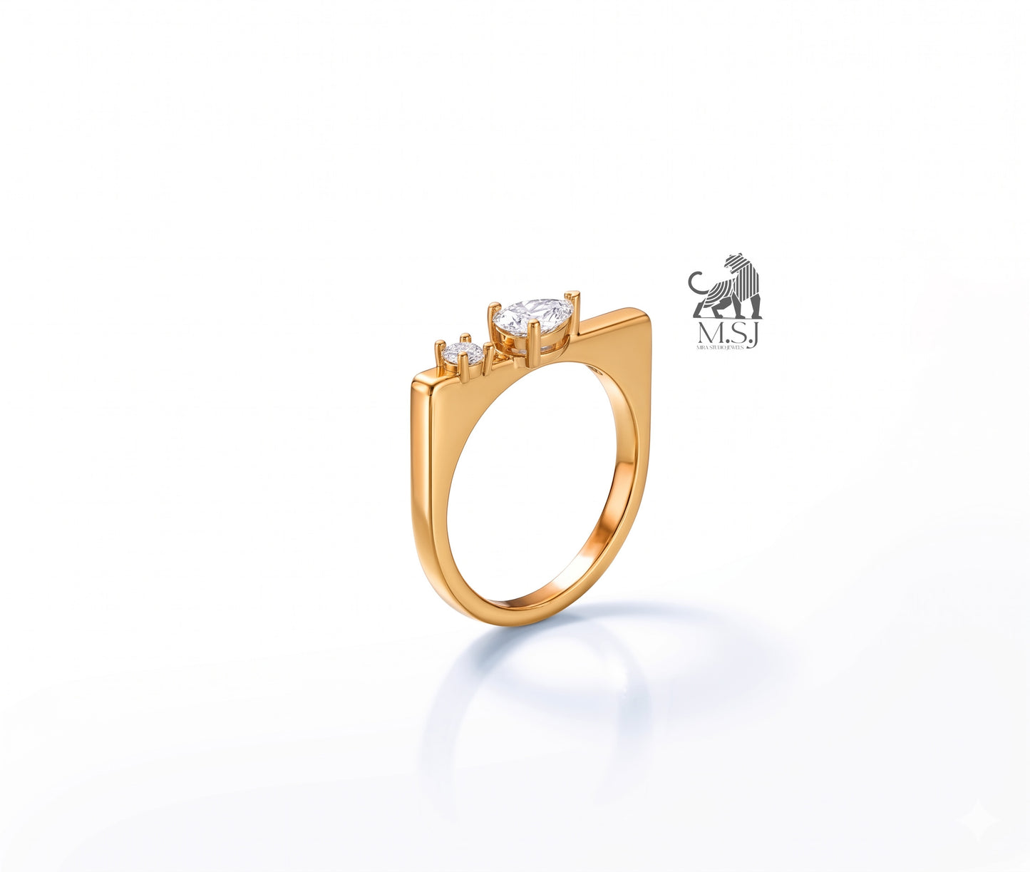 Marquise Diamond Three-Stone Ring