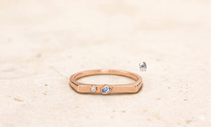 Petite Pear Diamond Ring