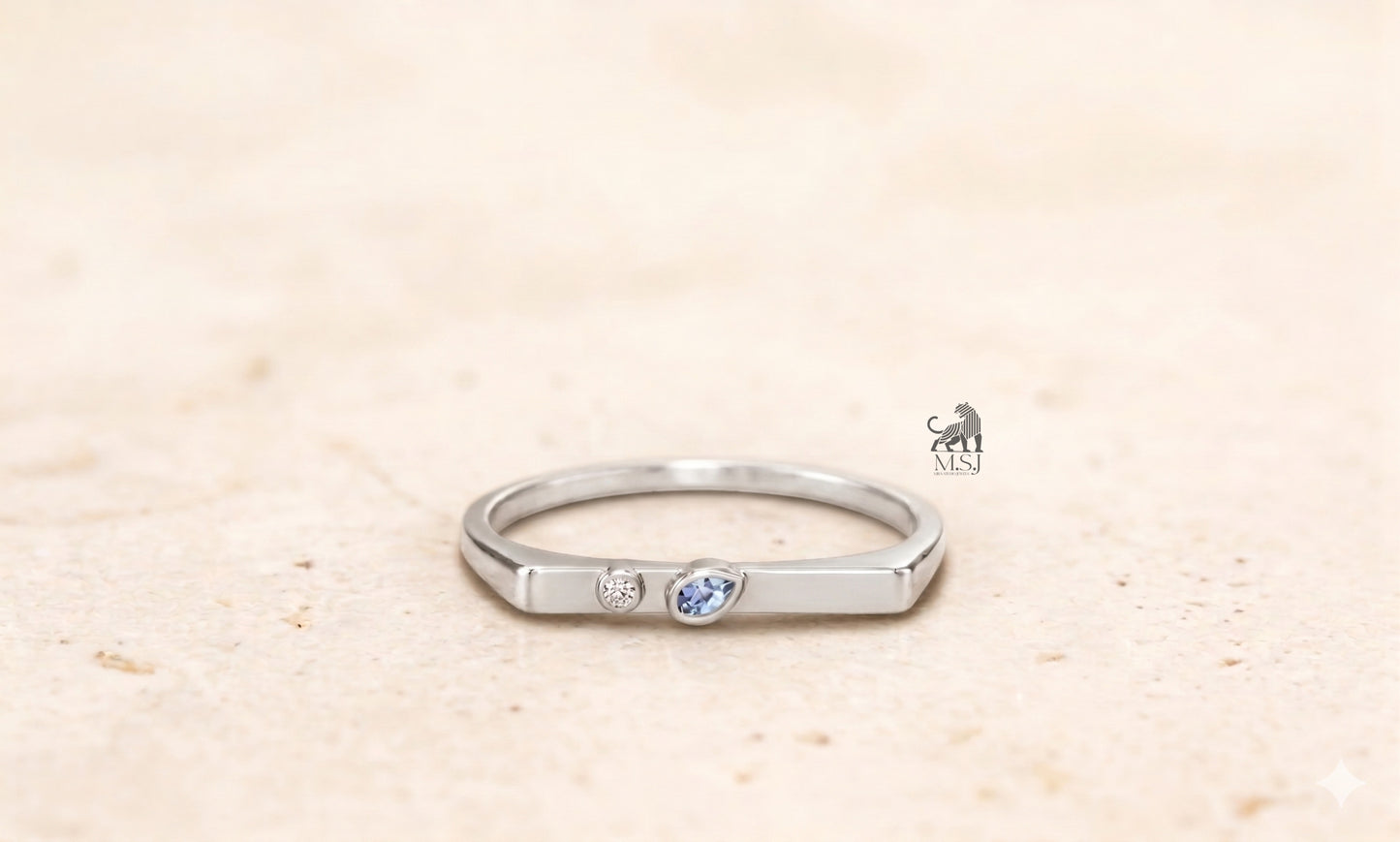 Petite Pear Diamond Ring