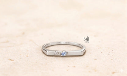 Petite Pear Diamond Ring