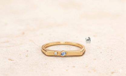 Petite Pear Diamond Ring