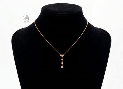 Diamond Drop Station Necklace
