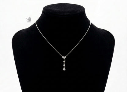 Diamond Drop Station Necklace
