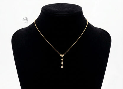 Diamond Drop Station Necklace