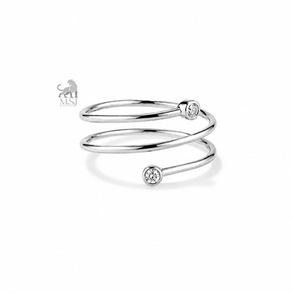 Celeste Spiral Wrap Diamond Ring