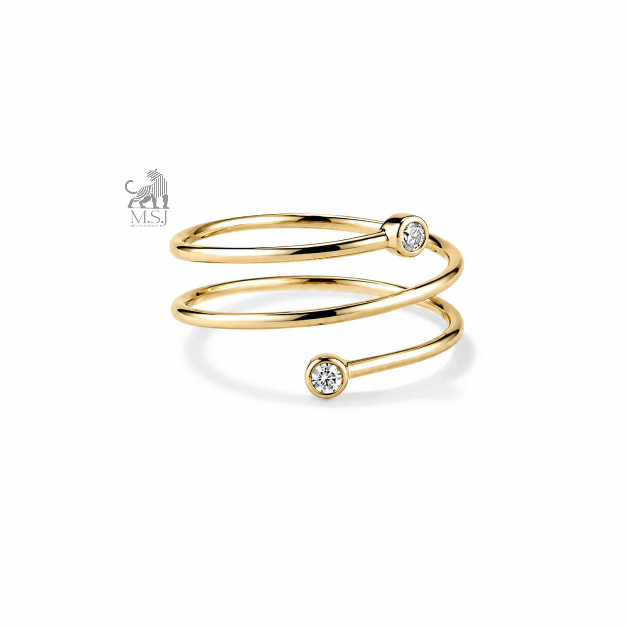 Celeste Spiral Wrap Diamond Ring
