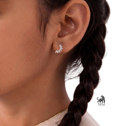 Celestial Baguette Diamond Ear Climbers