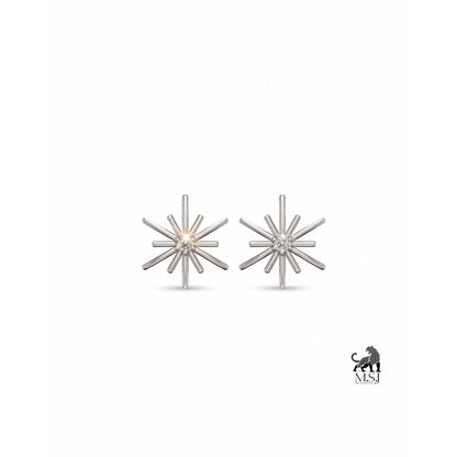 Celeste Starburst Diamond Stud Earrings